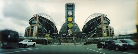 Framed Facade of a stadium, Qwest Field, Seattle, Washington State, USA Print