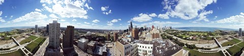Framed 360 degree view of a city, Chicago, Cook County, Illinois, USA Print