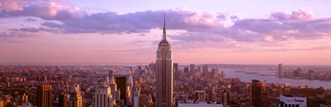 Framed Aerial view of Midtown Manhattan, New York City Print