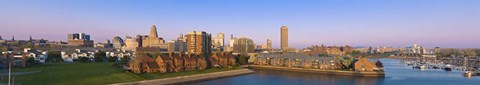 Framed High angle view of a city, Buffalo, New York State, USA Print