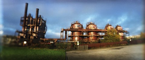 Framed Old oil refinery, Gasworks Park, Seattle, King County, Washington State, USA Print