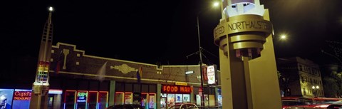 Framed Buildings in a city, Halsted Street, Boystown, Chicago, Illinois, USA Print
