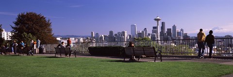 Framed View of Seattle from Queen Anne Hill, King County, Washington State, USA 2010 Print