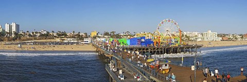Framed Amusement park, Santa Monica Pier, Santa Monica, Los Angeles County, California, USA Print