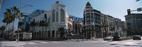 Framed Street Corner at Rodeo Drive, Beverly Hills, California Print