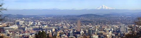 Framed Buildings in a city viewed from Pittock Mansion, Portland, Multnomah County, Oregon, USA 2010 Print