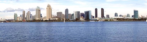 Framed Buildings at the waterfront, view from Coronado Island, San Diego, California, USA 2010 Print