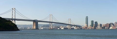Framed Bay Bridge and Skyline, San Francisco Bay, San Francisco, California Print