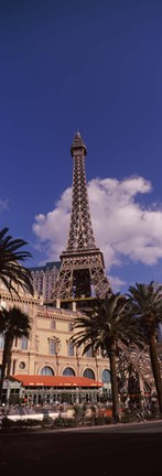 Framed Low angle view of a hotel, Replica Eiffel Tower, Paris Las Vegas, The Strip, Las Vegas, Nevada, USA Print