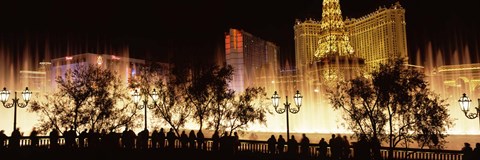 Framed Las Vegas Hotels at Night Print