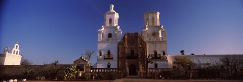 Framed Low angle view of a church, Mission San Xavier Del Bac, Tucson, Arizona Print
