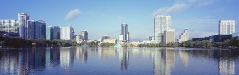 Framed Lake Eola Waterfront, Orlando, Florida Print