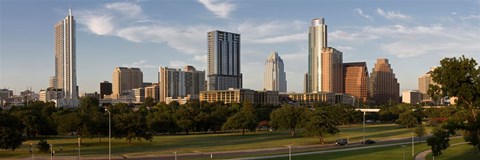 Framed Buildings in a city, Austin, Texas Print