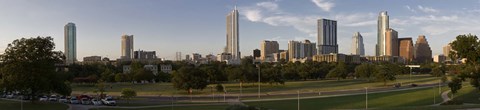 Framed Austin skyline, Travis County, Texas Print