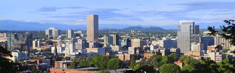 Framed Portland skyline, Oregon Print