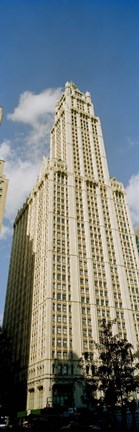 Framed Low angle view of a building, Woolworth Building, Manhattan, New York City, New York State, USA Print