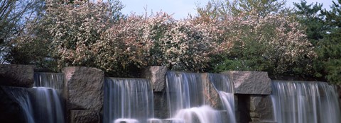 Framed Waterfall, Franklin Delano Roosevelt Memorial, Washington DC, USA Print