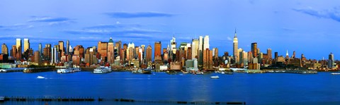 Framed Manhattan skyline, New York City, New York State, USA Print