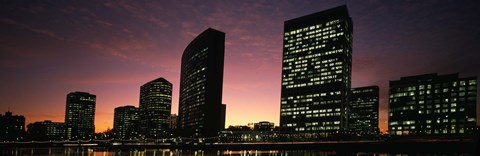 Framed Buildings at the waterfront, Oakland, Alameda County, California, USA Print