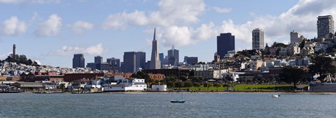 Framed City at the waterfront, Coit Tower, Telegraph Hill, San Francisco, California Print
