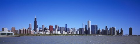 Framed Skyscrapers at the waterfront, Willis Tower, Shedd Aquarium, Chicago, Cook County, Illinois, USA 2011 Print