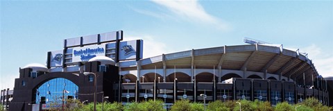 Framed Football stadium in a city, Bank of America Stadium, Charlotte, Mecklenburg County, North Carolina, USA Print