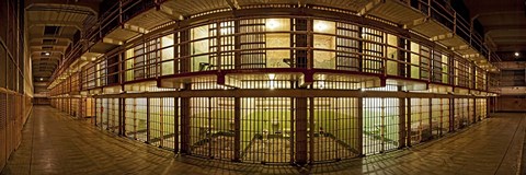 Framed Prison cells, Alcatraz Island, San Francisco, California, USA Print
