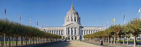 Framed Facade of the Historic City Hall near the Civic Center, San Francisco, California, USA Print