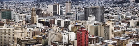 Framed City viewed from the Nob Hill, San Francisco, California, USA Print