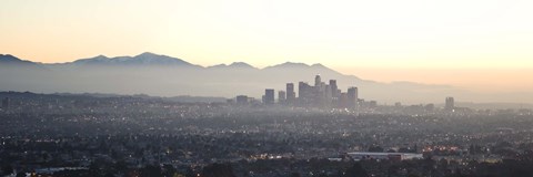 Framed Los Angeles, California Cityscape Print