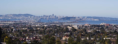 Framed Oakland, San Francisco Bay, San Francisco, California Print
