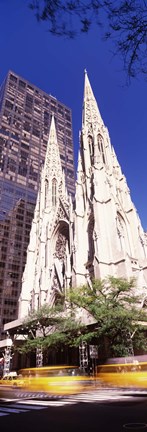 Framed Buildings in the city, St. Patrick&#39;s Cathedral, New York City, New York State, USA Print