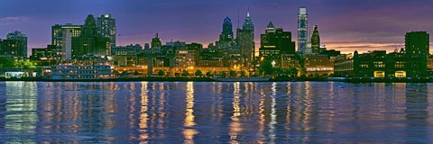 Framed River Delaware, Philadelphia, Pennsylvania, Print