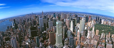 Framed Aerial view of New York City, New York State, USA 2012 Print