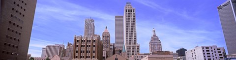Framed Parking lot at downtown Tulsa, Oklahoma, USA Print