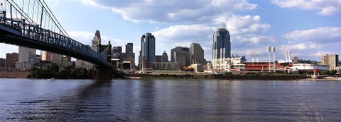 Framed Bridge across the Ohio River, Cincinnati, Hamilton County, Ohio, USA Print