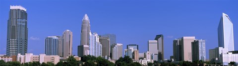 Framed City skyline, Charlotte, Mecklenburg County, North Carolina, USA Print