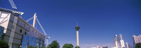 Framed Buildings in a city, Alamodome, Tower of the Americas, San Antonio Marriott, Grand Hyatt San Antonio, San Antonio, Texas, USA Print