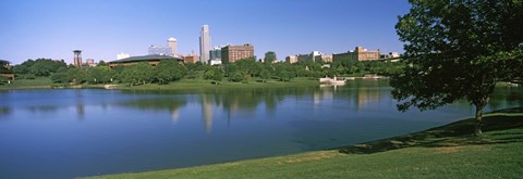 Framed Buildings at the waterfront, Omaha, Nebraska (horizontal) Print