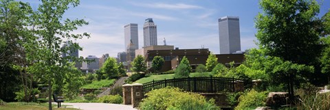 Framed Buildings in a city, Tulsa, Oklahoma, USA Print