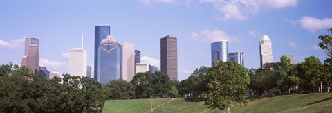 Framed Downtown skylines, Houston, Texas Print