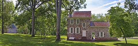 Framed Facade of a building, Washington&#39;s Headquarters, Valley Forge National Historic Park, Philadelphia, Pennsylvania, USA Print
