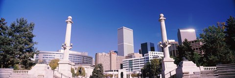 Framed Buildings from Civic Center Park, Denver, Colorado, USA Print