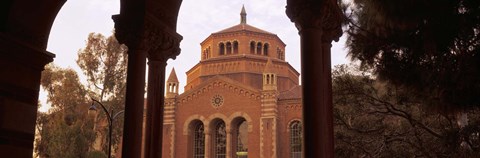 Framed Powell Library at an university campus, University of California, Los Angeles, California, USA Print