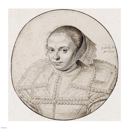 Framed Portrait of a Woman Print