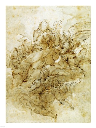 Framed Assumption of the Virgin Print