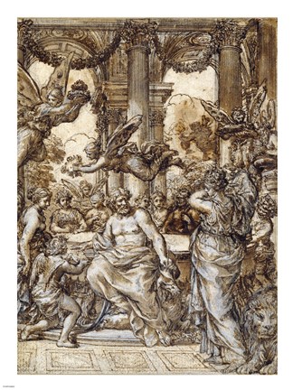 Framed Cybele before the Council of the Gods Print