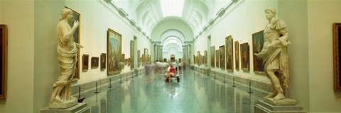 Framed Interior Of Prado Museum, Madrid, Spain Print