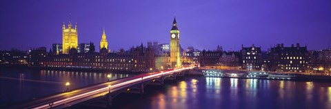 Framed England, London, Parliament, Big Ben Print