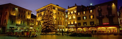 Framed Low Angle View Of Buildings, Piazza Della Riforma, Lugano, Switzerland Print